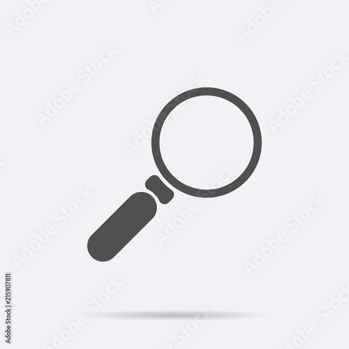 Gray Search icon isolated on background. Modern flat pictogram, business, marketing, internet concep