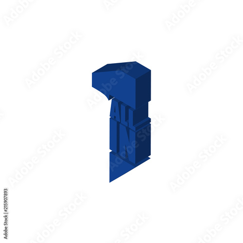 all in one isometric right top view 3D icon