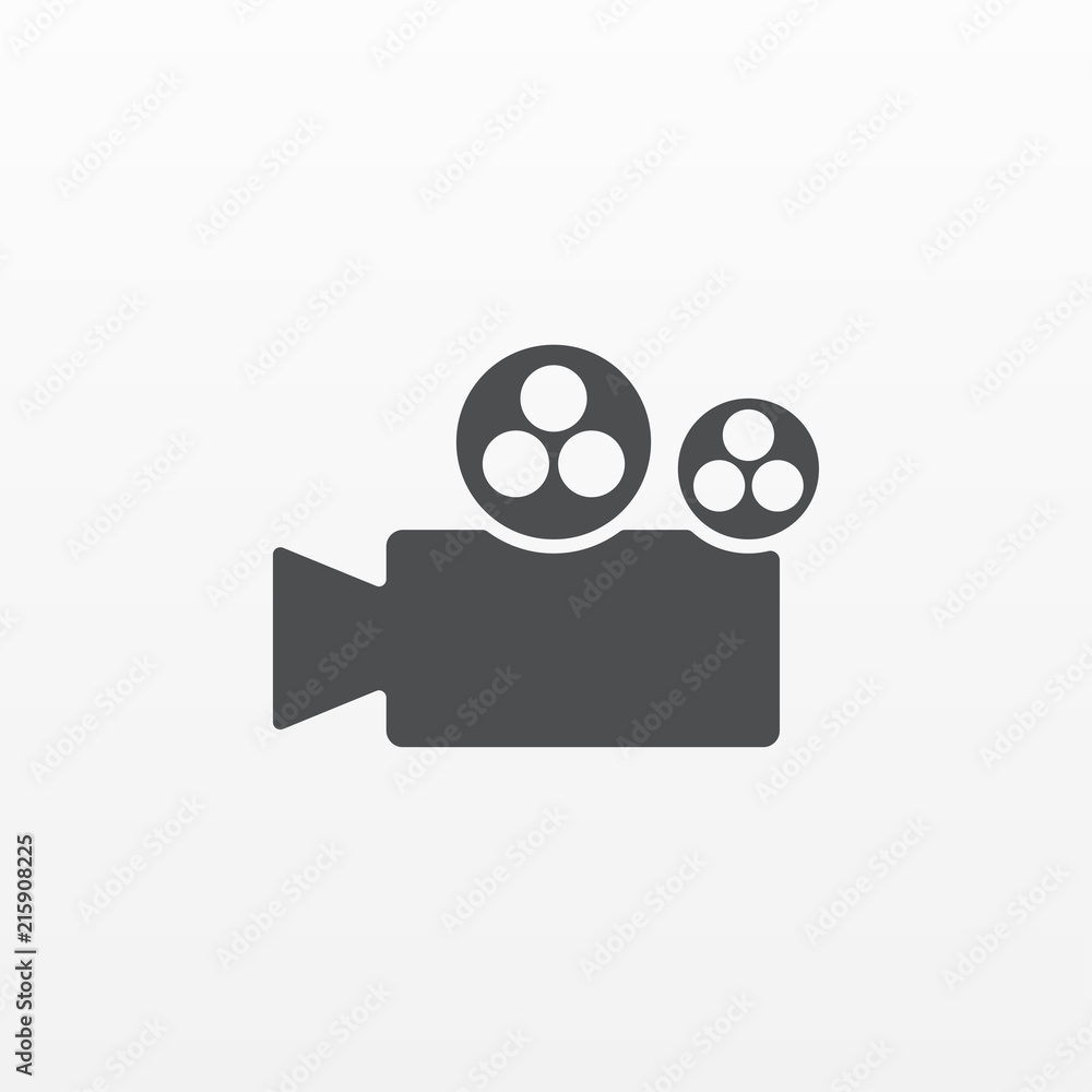 Gray Camera icon isolated on background. Modern flat pictogram, business, marketing, internet concep Gray Camera icon isolated on background. Modern flat pictogram, business, marketing, internet concep