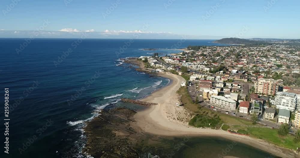 Regional town The Entrance on Australian Central coast where Tuggerah lake lagoon connects to Pacific ocean through sandy beaches.
Regional town The Entrance on Australian Central coast where Tuggerah lake lagoon connects to Pacific ocean through sandy beaches.