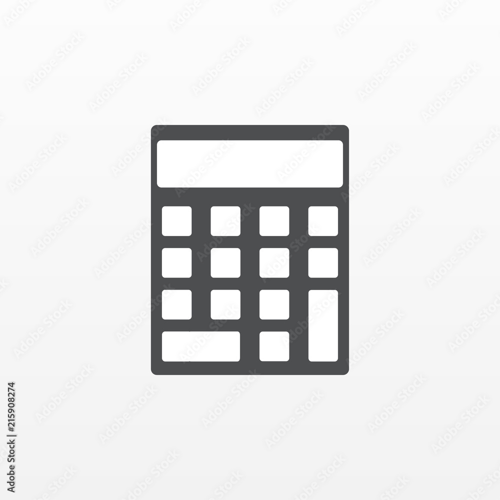Calculator icon vector. Flat symbol isolated on white background. Trendy internet concept. Modern si Calculator icon vector. Flat symbol isolated on white background. Trendy internet concept. Modern si
