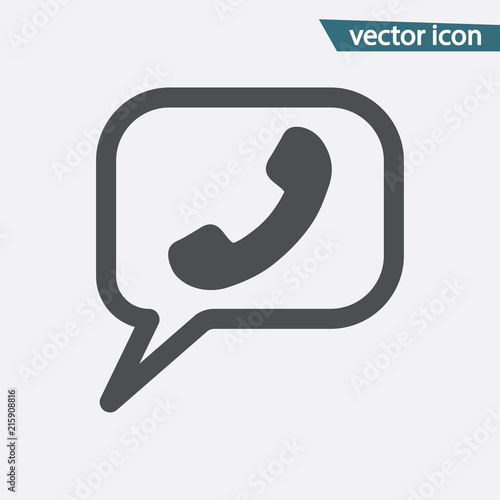 Gray Call icon isolated on background. Modern flat pictogram, business, marketing, internet concept.