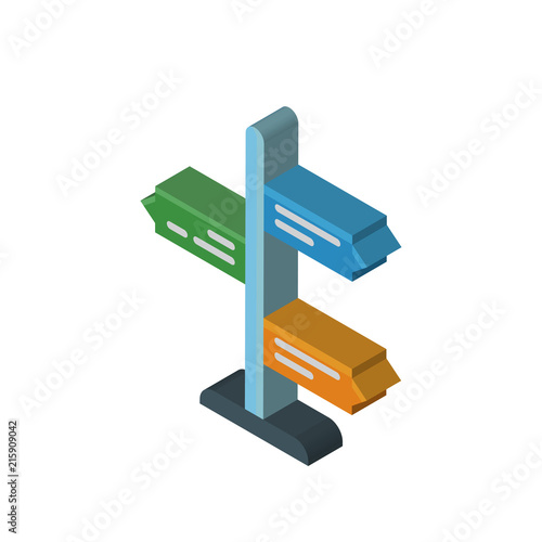 Direction isometric right top view 3D icon