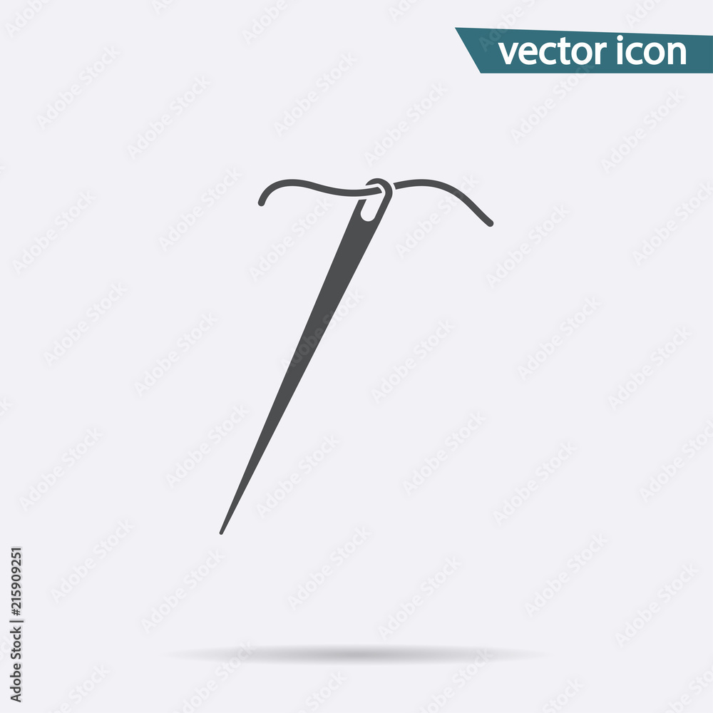 Needle icon vector. Flat symbol isolated on white background. Trendy internet concept. Modern sign f Needle icon vector. Flat symbol isolated on white background. Trendy internet concept. Modern sign f