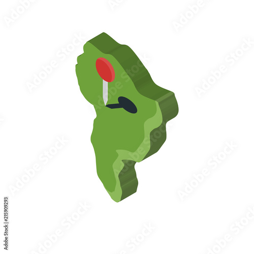 South america isometric right top view 3D icon
