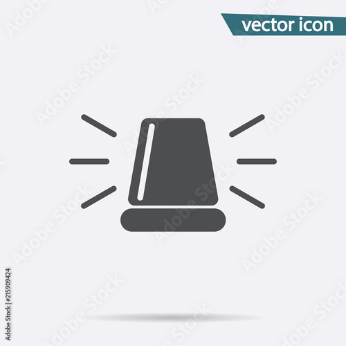 Gray Siren icon isolated on background. Modern flat pictogram, business, marketing, internet concept