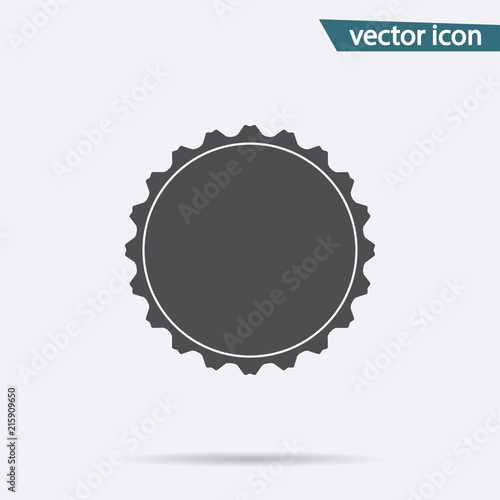 Gray Bottle cap icon isolated on background. Modern flat pictogram, business, marketing, internet co