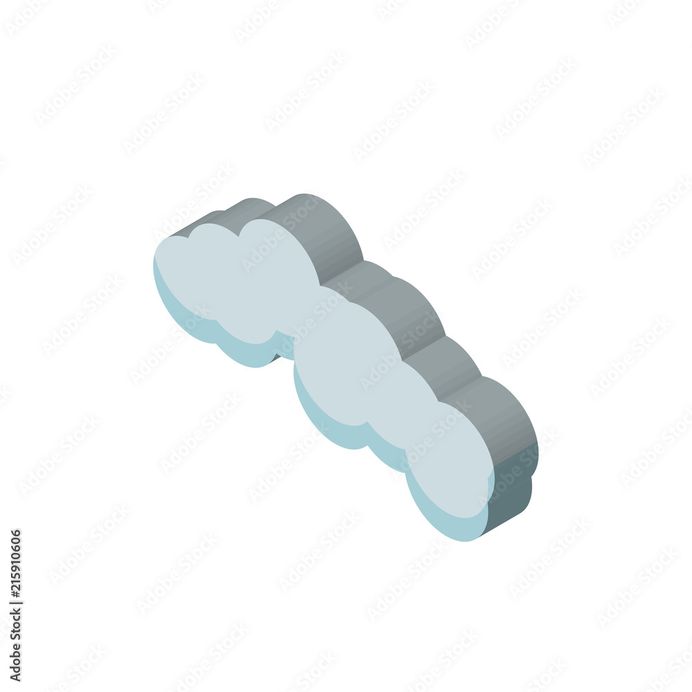 cloude isometric right top view 3D icon cloude isometric right top view 3D icon