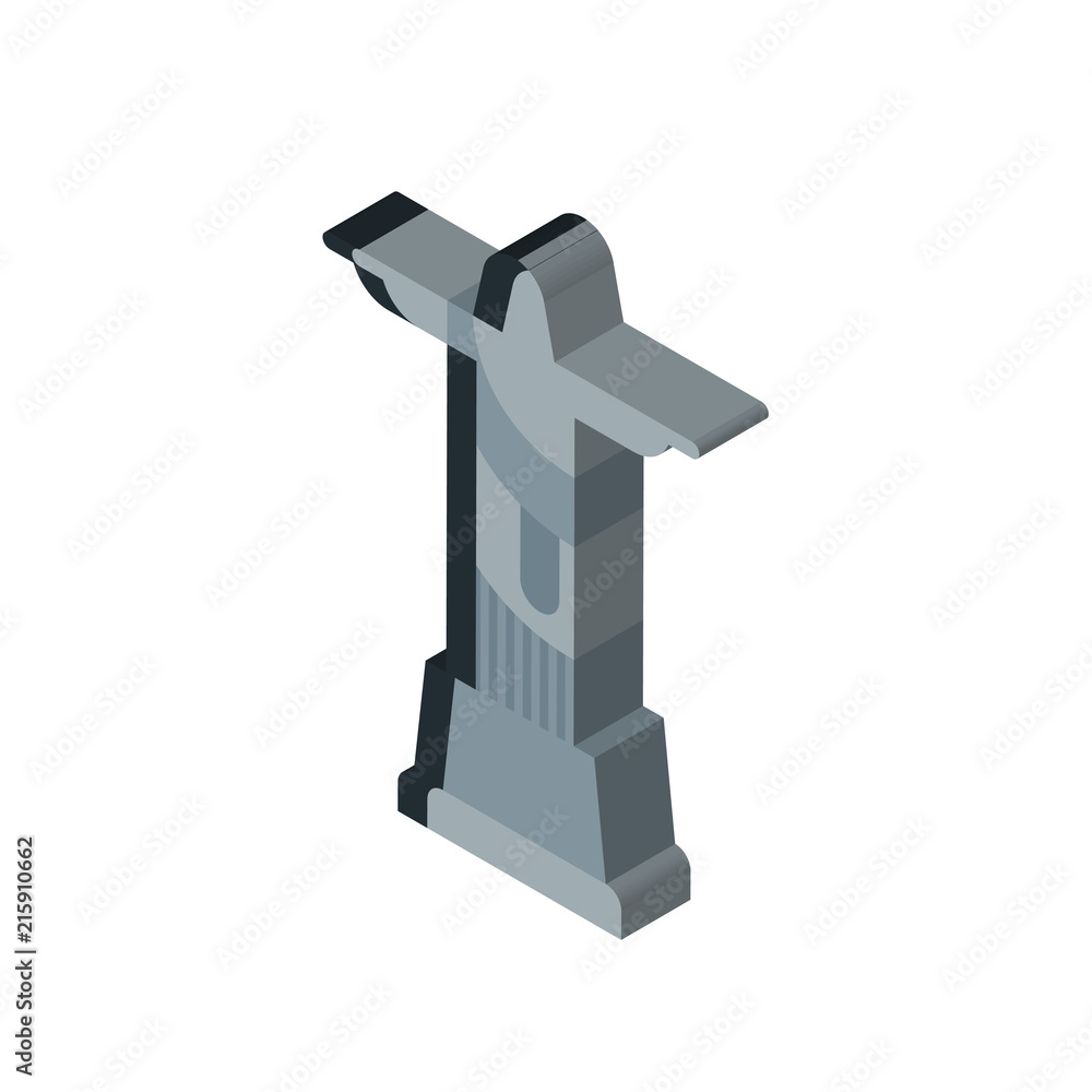 Christ the eemer isometric right top view 3D icon Christ the eemer isometric right top view 3D icon