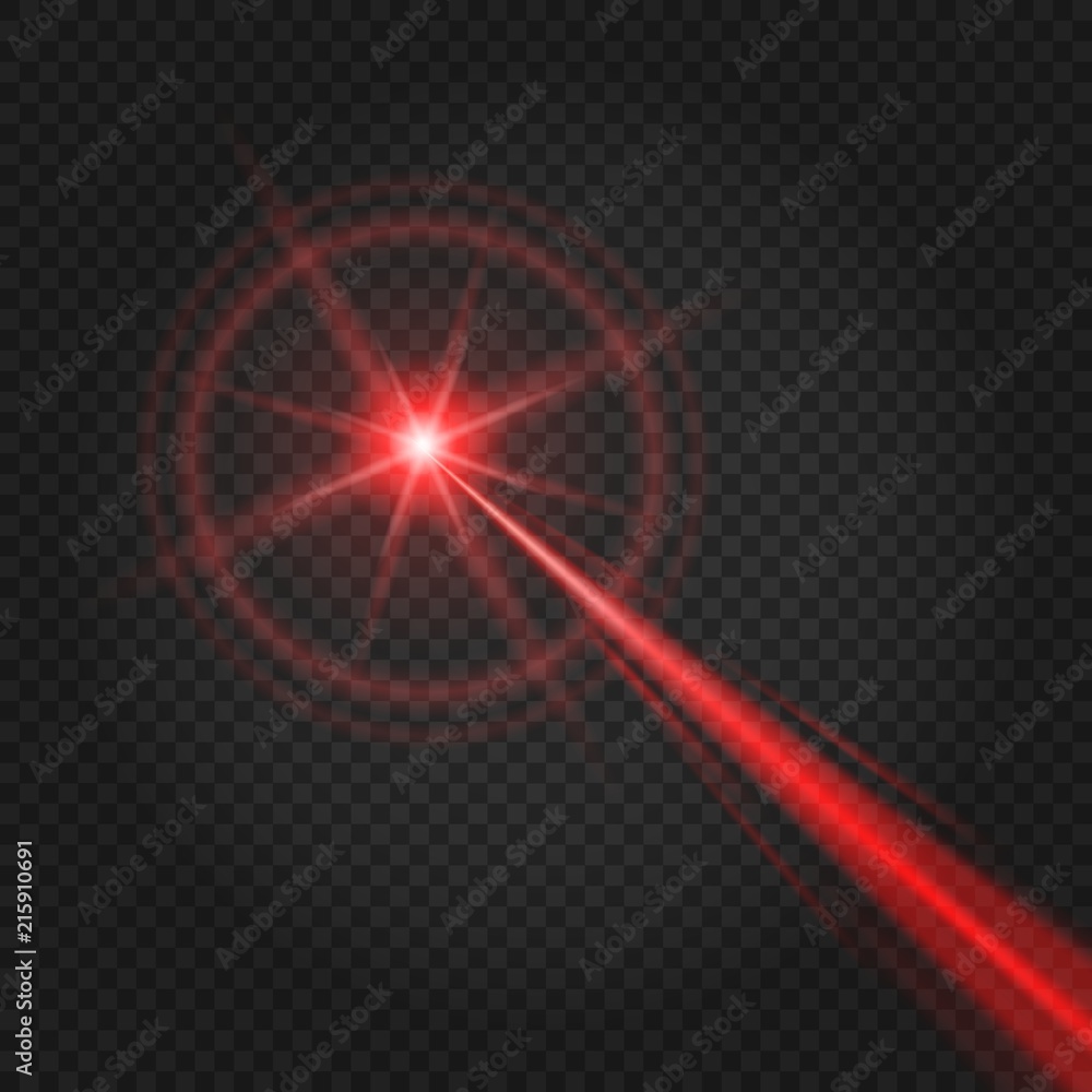 Laser beam. Abstract lasers light for security and scanner effect, vector  high lighted beam isolated on transparent background Stock Vector | Adobe  Stock