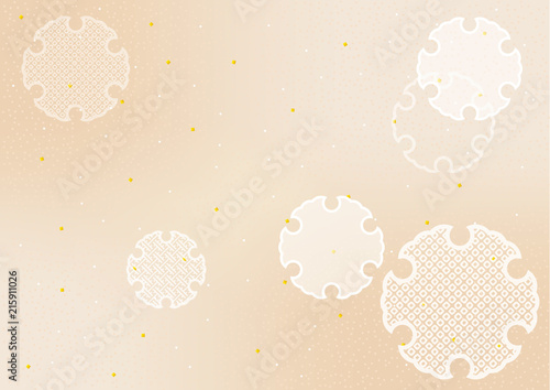 日本の伝統模様,　雪輪.