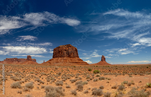 Monument Valley Desert Navajo Reservation Rocks and Native Indian Tribal Park