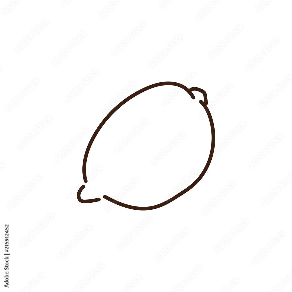 Lemon doodle sketch illustration. Vector hand drawn outline fruit icon. Lemon doodle sketch illustration. Vector hand drawn outline fruit icon.