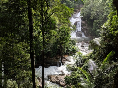 Meenmutty waterfalls Kerala  eco tourim  india  thiruvananthapuram. kerala