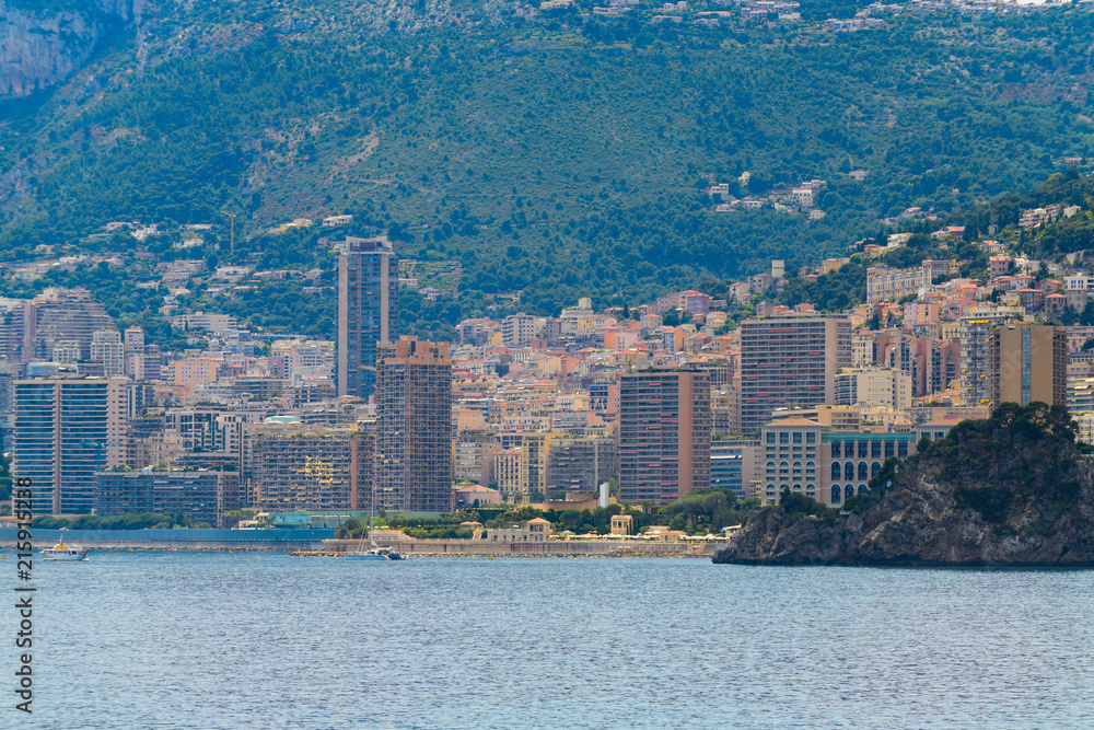 Naklejka premium View from Cape Martin on the coast. Cote d'Azur. France