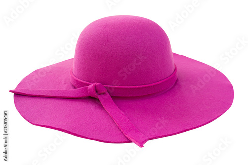 Pink hat  isolated on white background