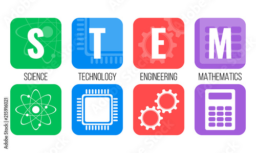 STEM - science, technology, engineering, mathematics. Education concept