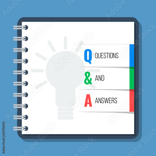 Q&A, questions and answers concept