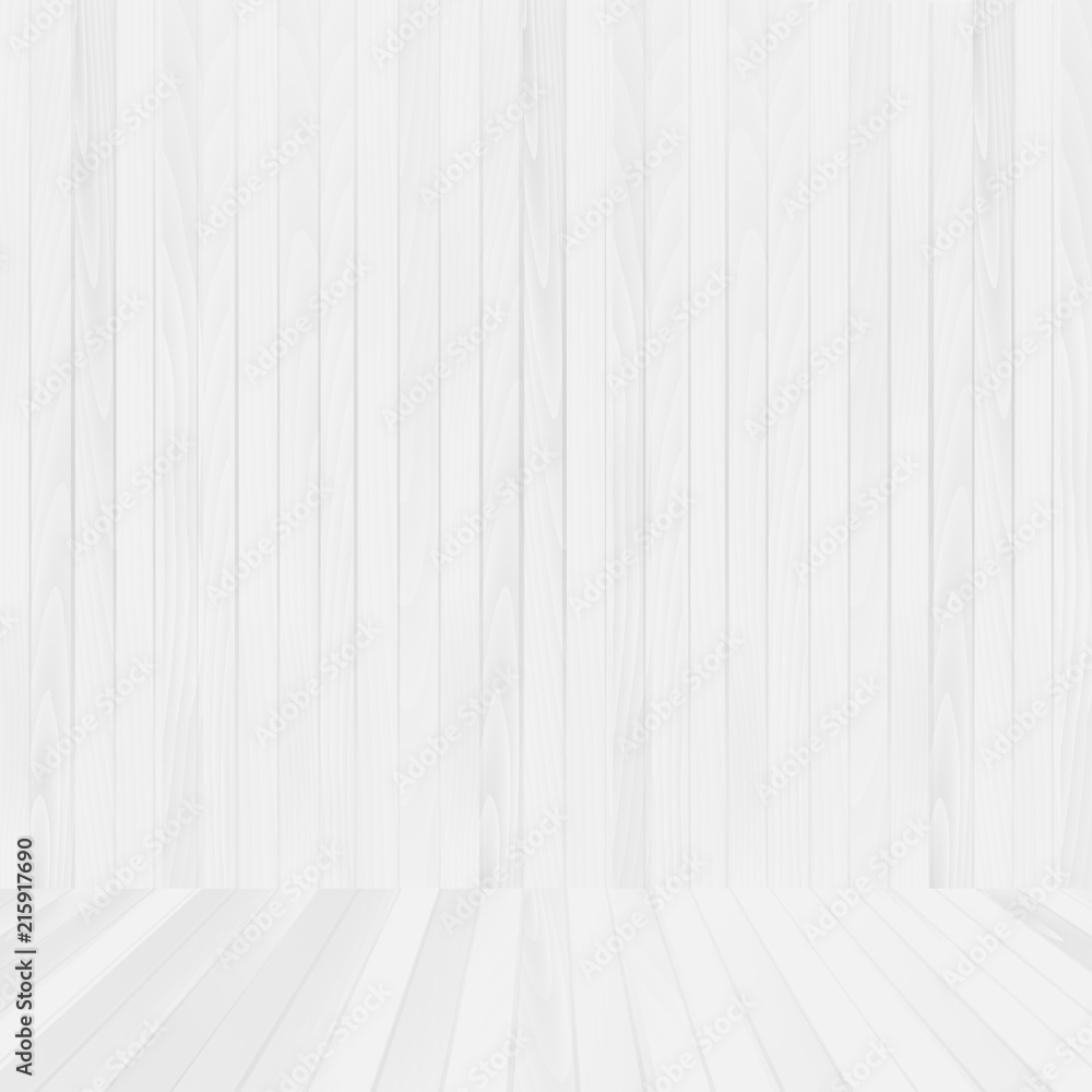 White wood floor and wall background for your design. Vector. White wood floor and wall background for your design. Vector.