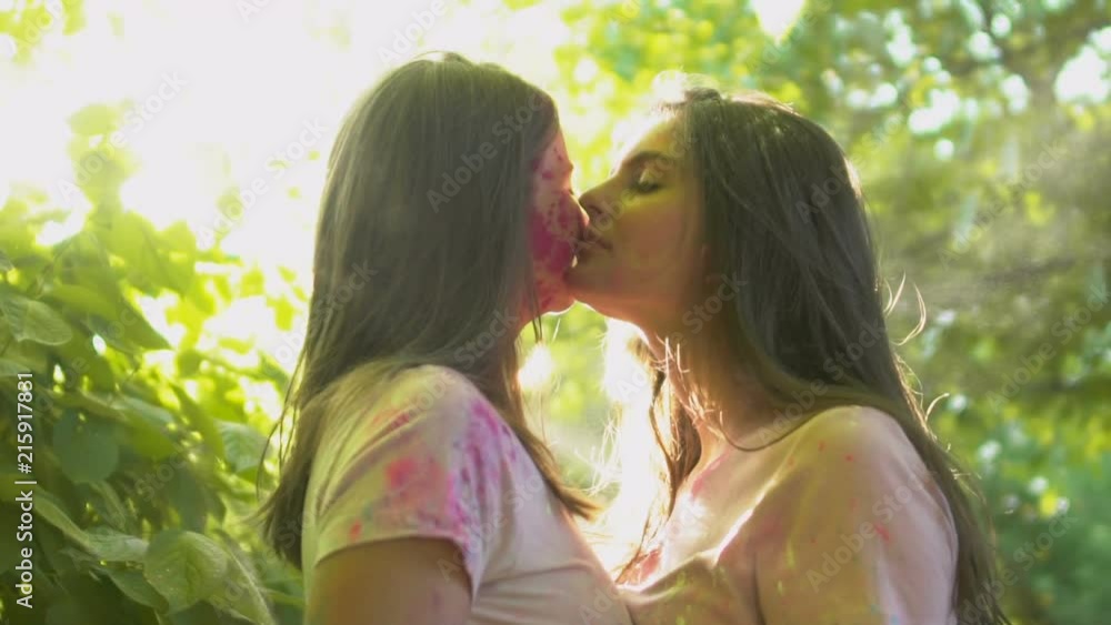 Attractive women embracing melting in each other, lesbian girls made choice Attractive women embracing melting in each other, lesbian girls made choice