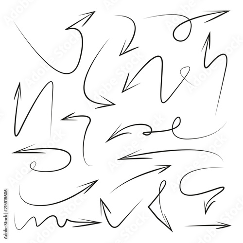 thin line doodle arrows