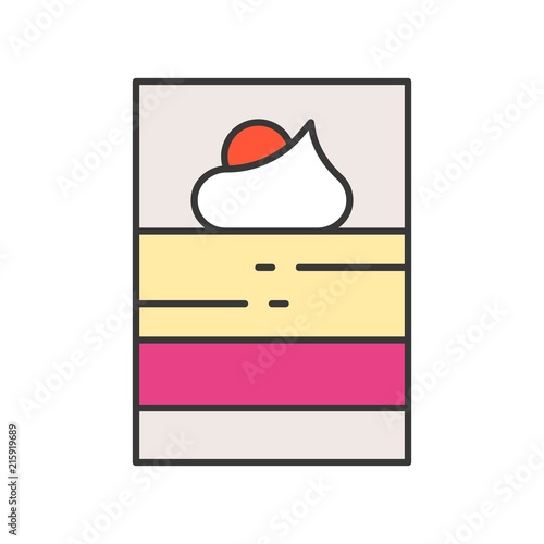 mousse in shot glass dessert, sweets and pastry set, filled outline icon
