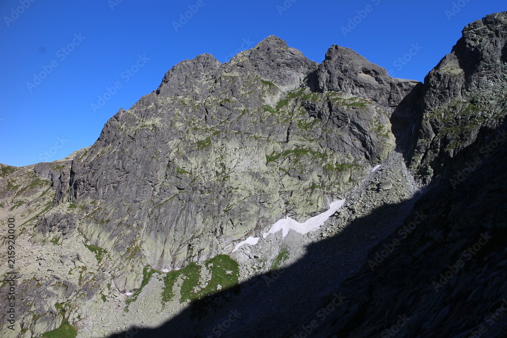 Pathway to Chata pod Rysmi hut near Rysy peak, High Tatras, Slovakia