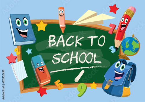 back to school chalkboard
