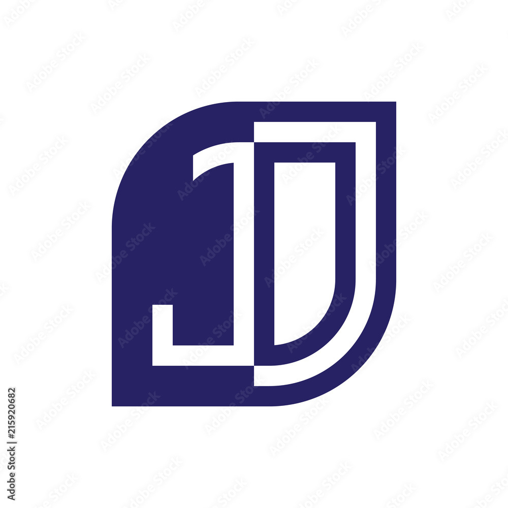 JO initial letter emblem logo negative space JO initial letter emblem logo negative space