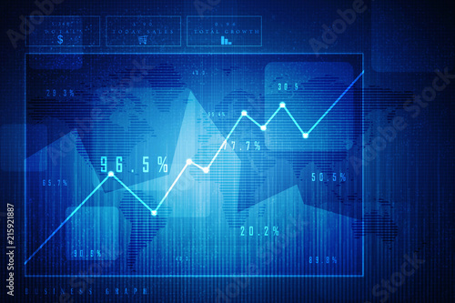 2d rendering Stock market online business concept. business Graph  © meenkulathiamma