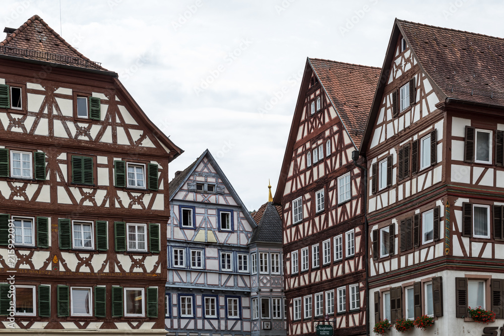 half-timbered houses in Mosbach Neckar-Odenwald