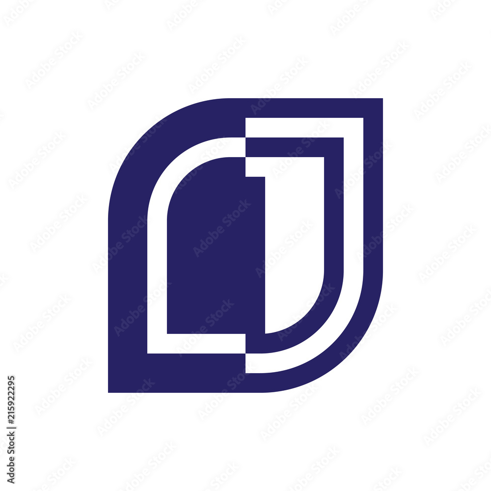 LD initial letter emblem logo negative space LD initial letter emblem logo negative space