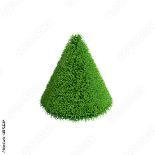 Cone from grass.3D renderin...