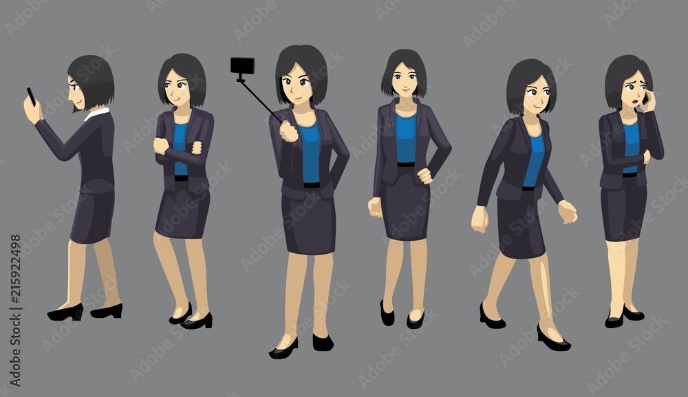 Manga Elegant Woman Poses Vector Illustration 4 Manga Elegant Woman Poses Vector Illustration 4