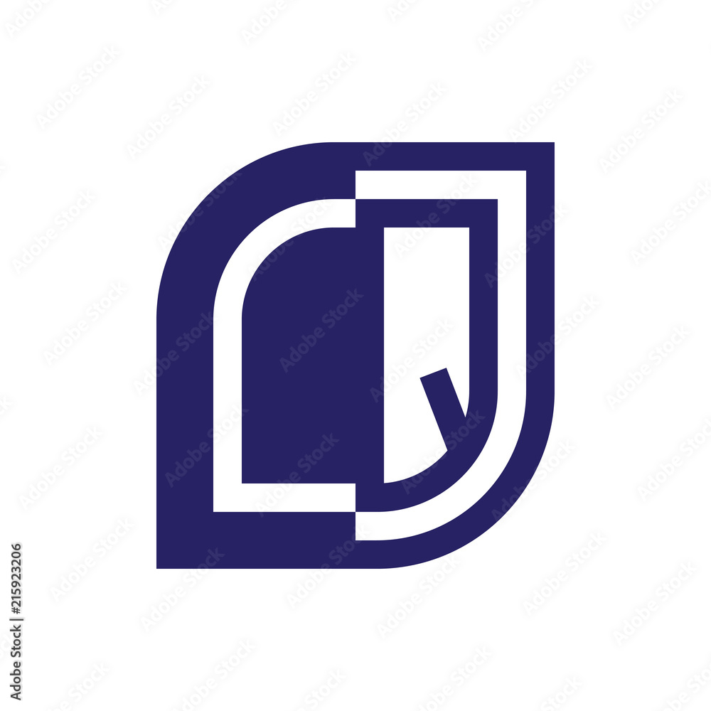LQ initial letter emblem logo negative space LQ initial letter emblem logo negative space
