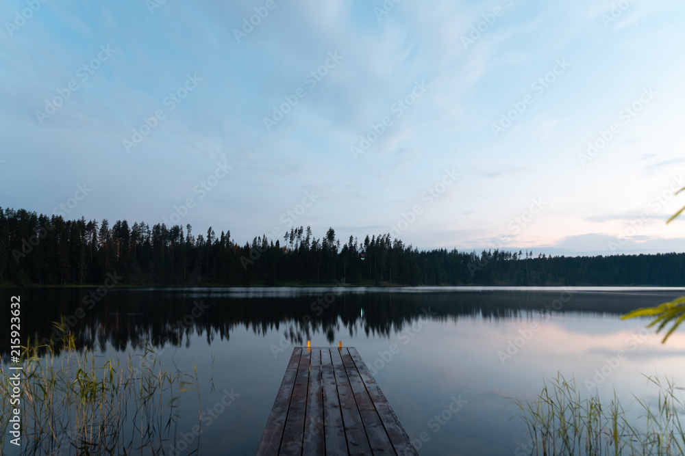 Fototapeta premium Dawn on the Uzhin Lake