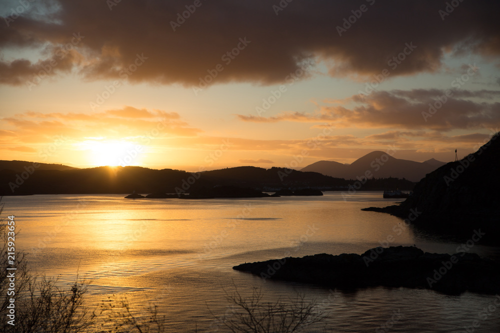 Sunset across a Scottish Loch