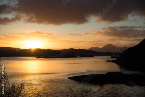 Sunset across a Scottish Loch