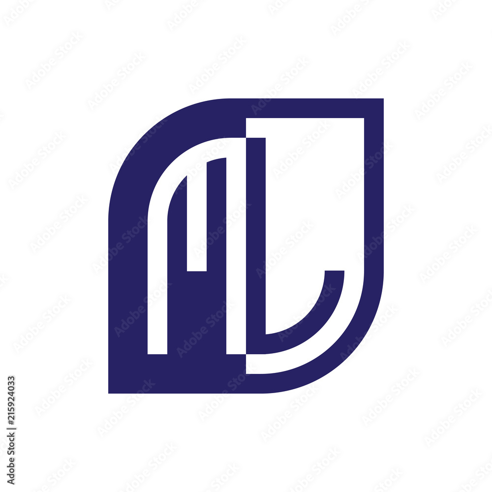 ML initial letter emblem logo negative space ML initial letter emblem logo negative space