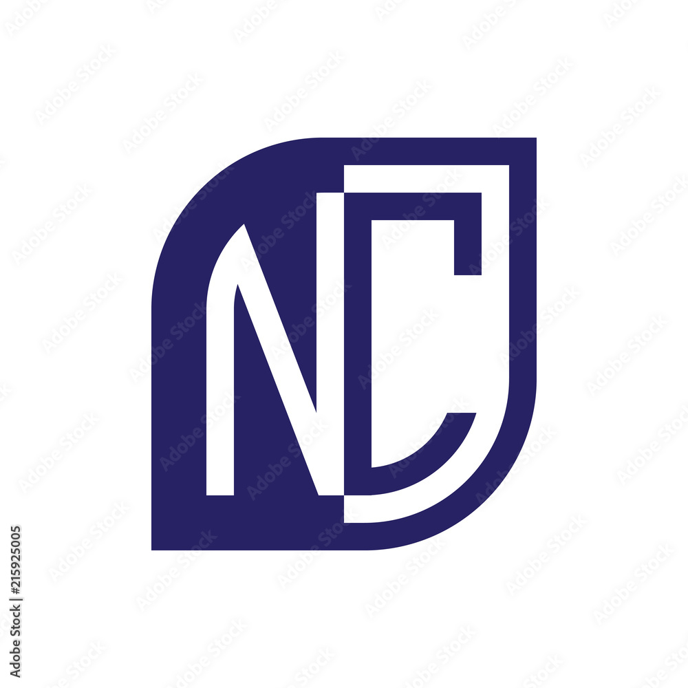 NC initial letter emblem logo negative space NC initial letter emblem logo negative space