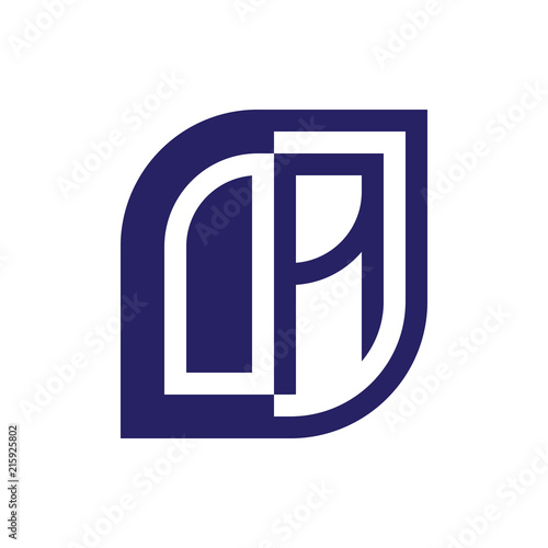 OA initial letter emblem logo negative space
