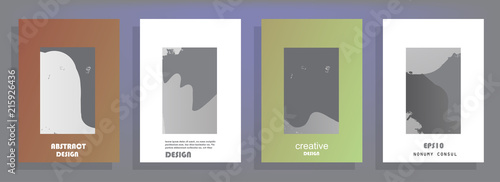 Covers templates set with graphic geometric elements. Applicable for brochures, posters, covers and banners. Vector illustrations.