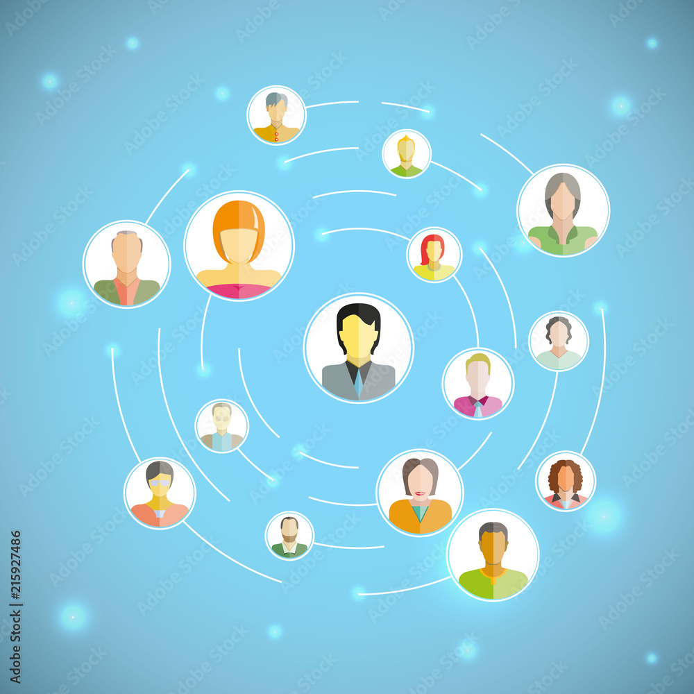 connecting people, social network concept connecting people, social network concept