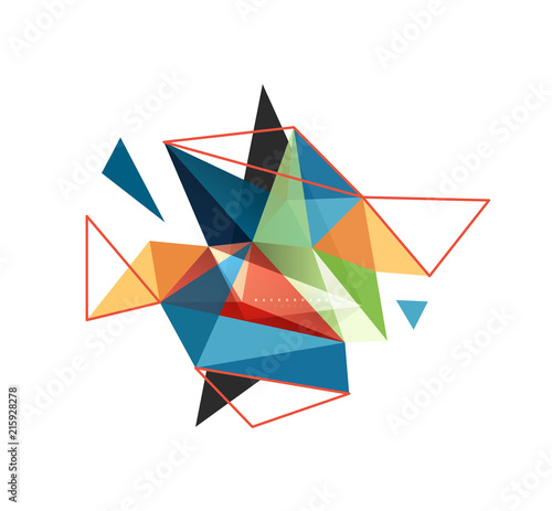 Free Download Vector triangle abstract background, low poly concept - GFXLoad