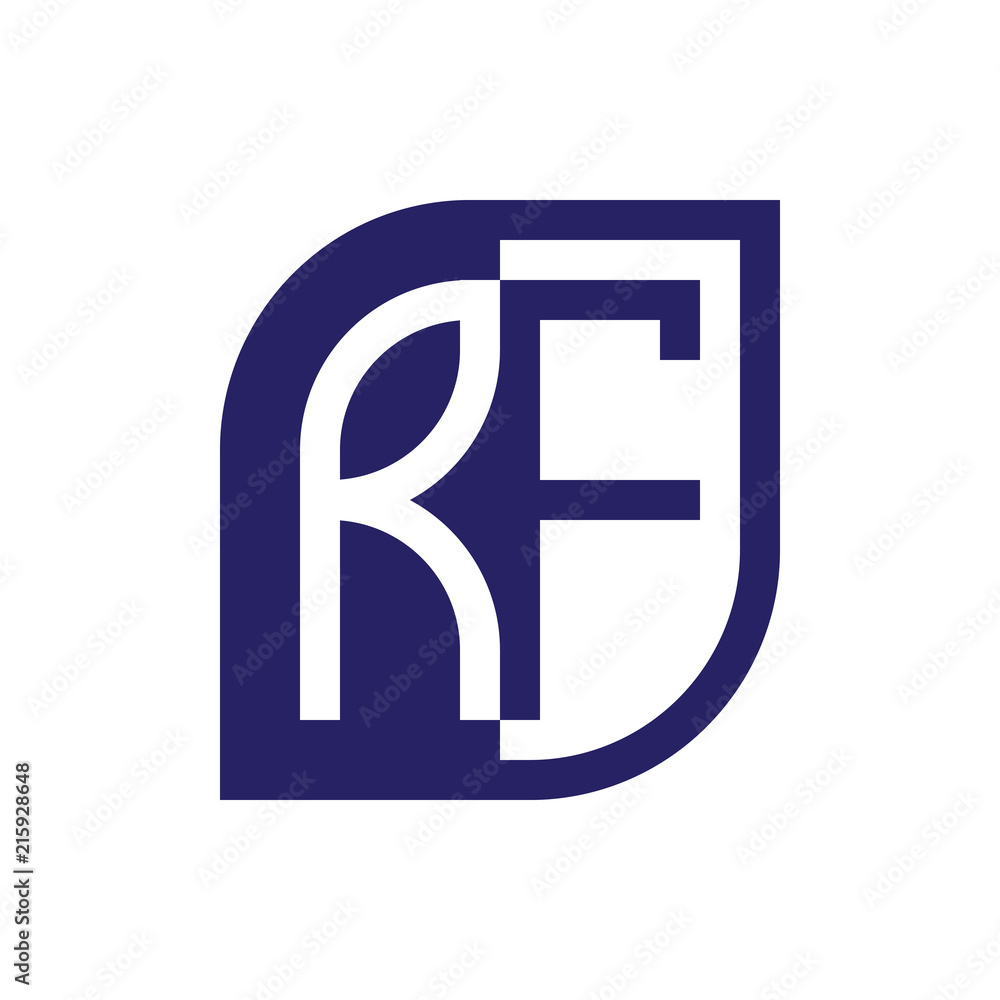 RF initial letter emblem logo negative space RF initial letter emblem logo negative space