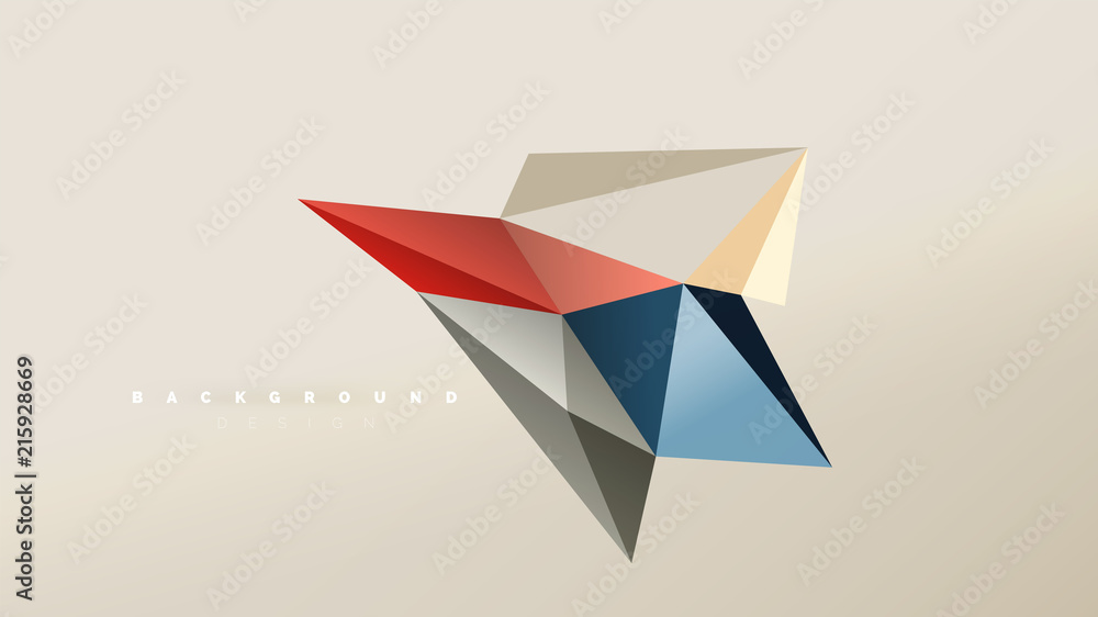 Abstract background - geometric origami style shape composition, triangular low poly design concept. Colorful trendy minimalistic illustration Abstract background - geometric origami style shape composition, triangular low poly design concept. Colorful trendy minimalistic illustration