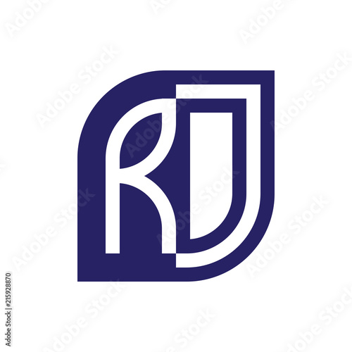 RO initial letter emblem logo negative space