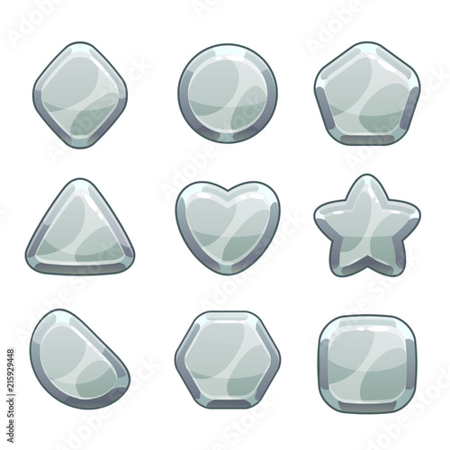 Silver shapes set.