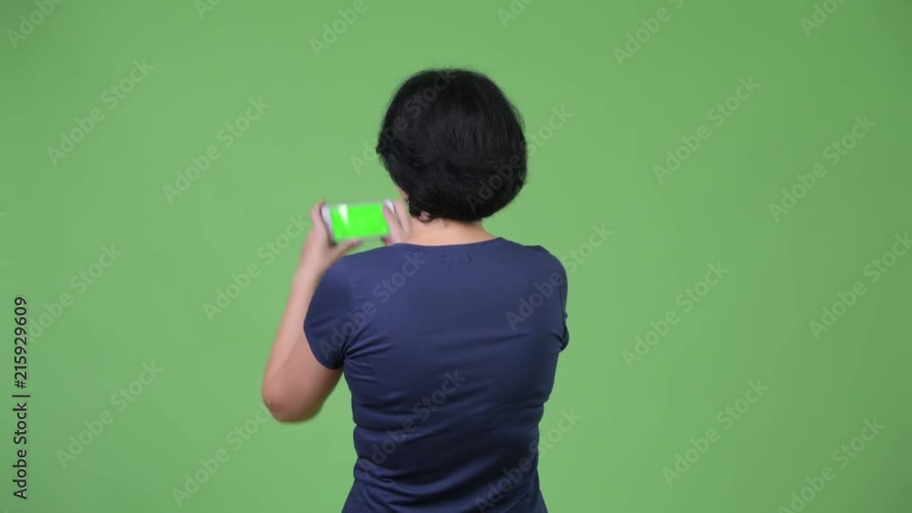 Beautiful woman with short hair using phone Beautiful woman with short hair using phone