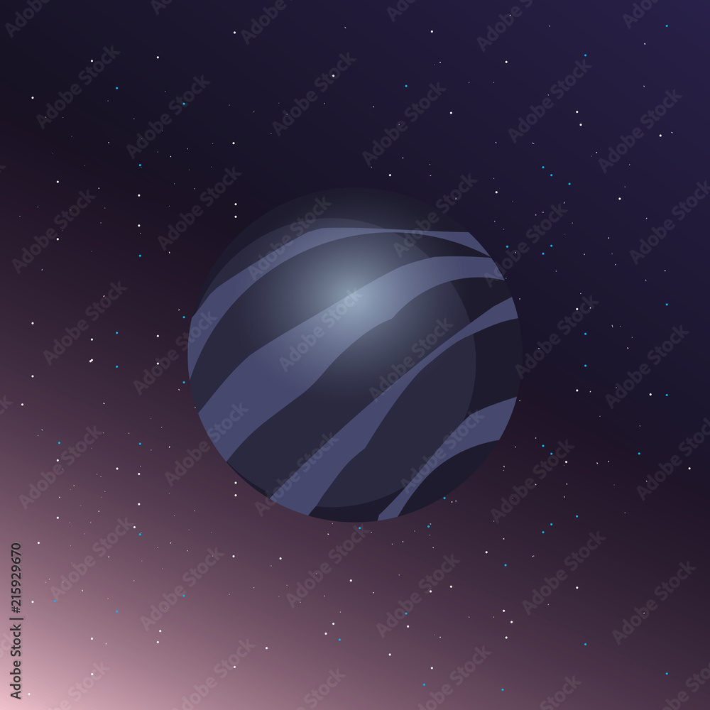 Fototapeta premium mercury planet icon over space background, colorful design. vector illustration